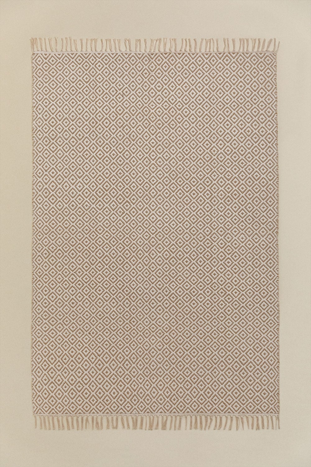 Tapis rectangulaire 120x200 cm en coton et jute Durat - 1