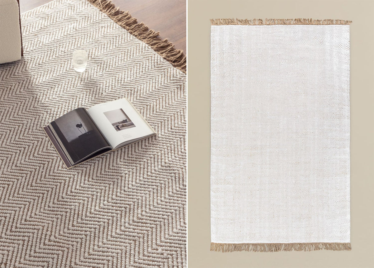 Tapis rectangulaire 200x300 cm en polyéthylène et jute Maxandra - 1