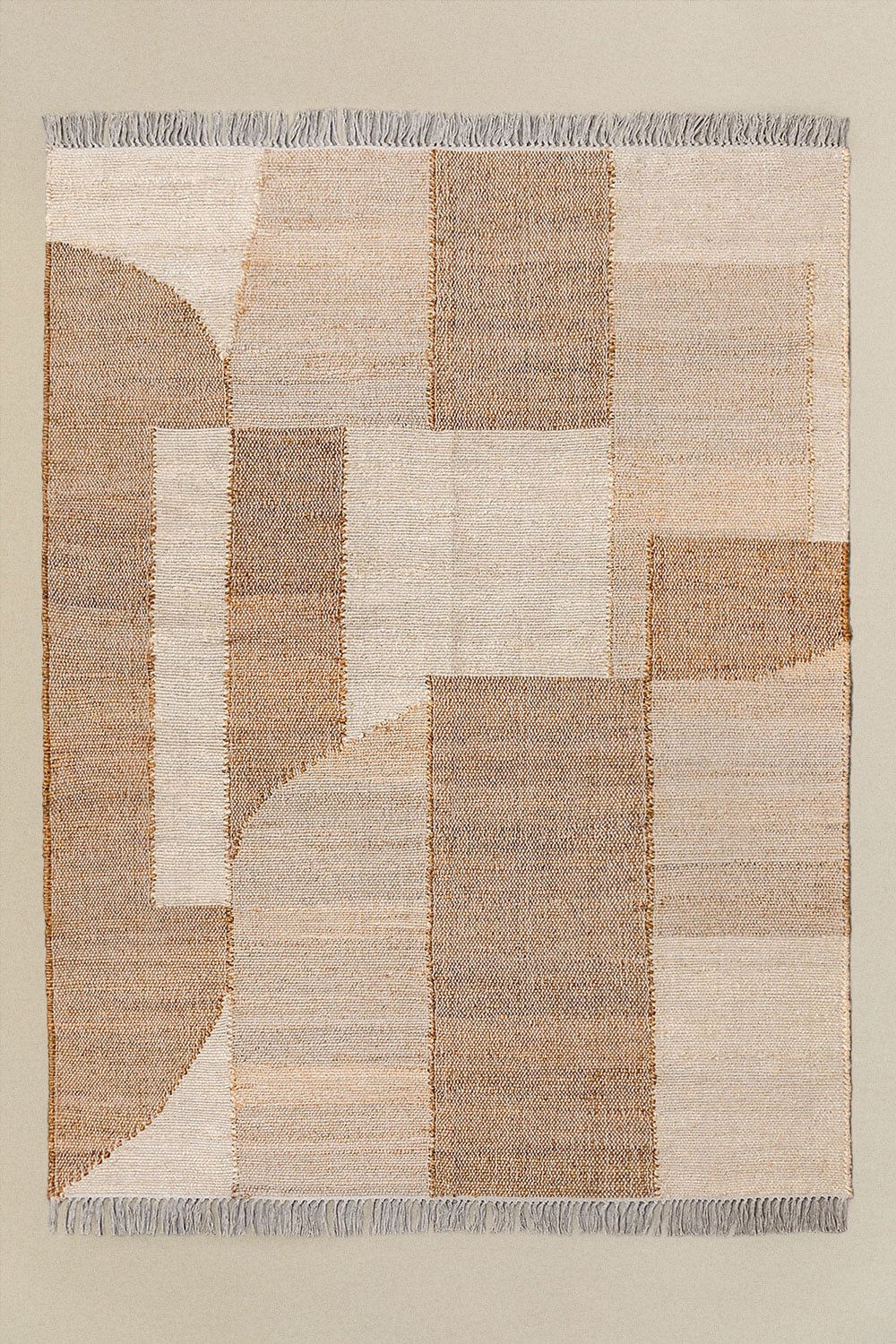 Tapis rectangulaire 160x240 cm en jute et coton Davina - 2