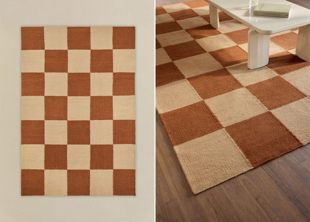 Tapis rectangulaire en laine et coton Bamako - 1