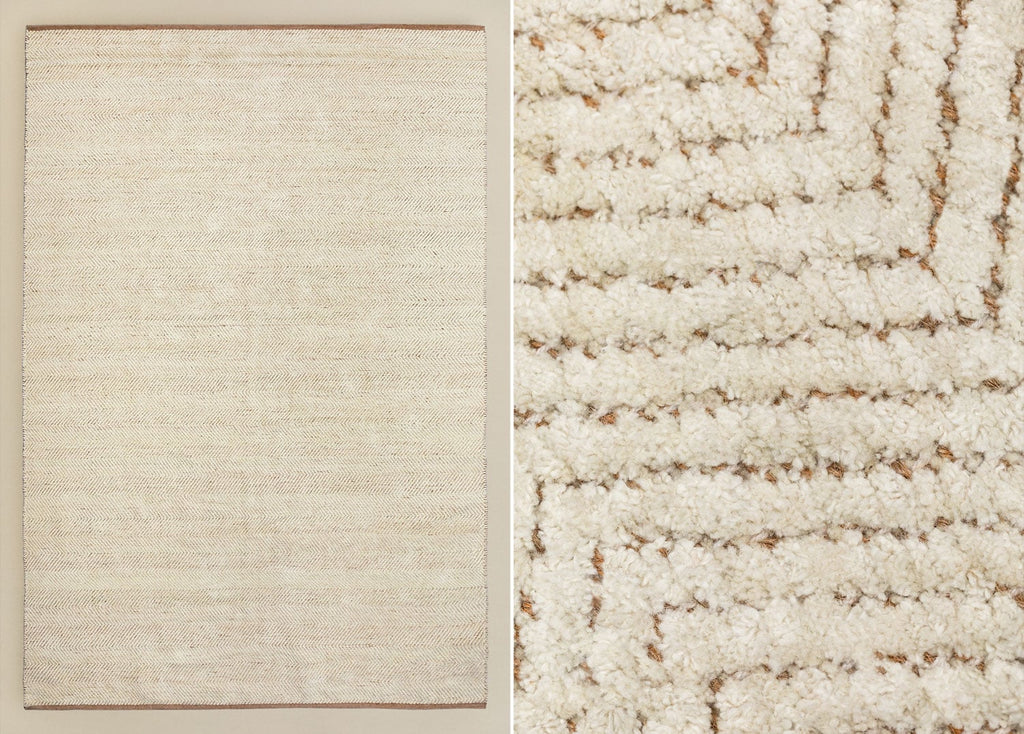 Tapis rectangulaire en polyester et jute Kalina - 3
