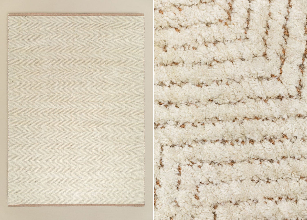 Tapis rectangulaire en polyester et jute Kalina - 2