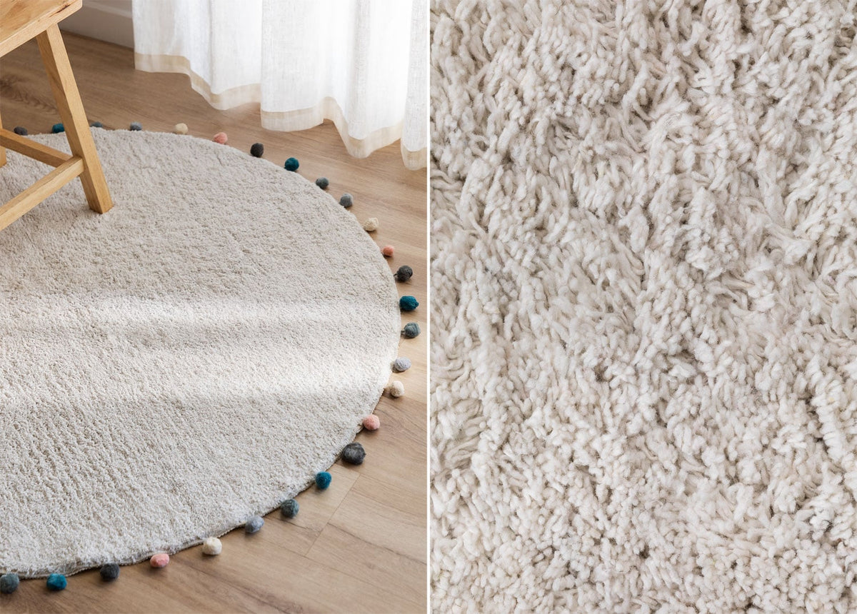 Tapis rond Ø125 cm en coton Cinder Kids - 1