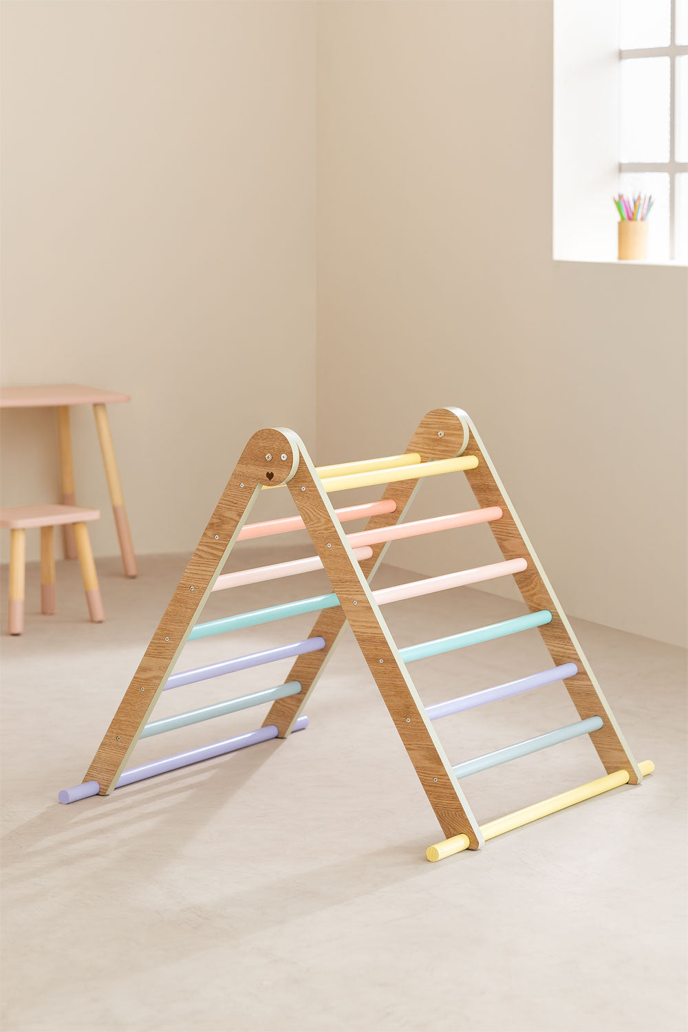 Triangle d'apprentissage en bois Pyqer Colors Kids - 1